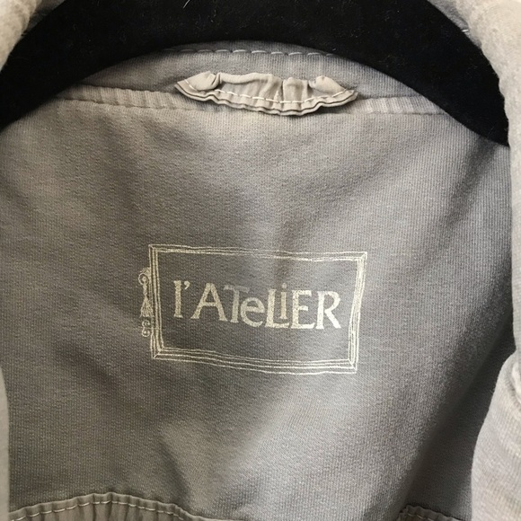 L’atelier womens grey double breasted blazer stretchy - Picture 3 of 6